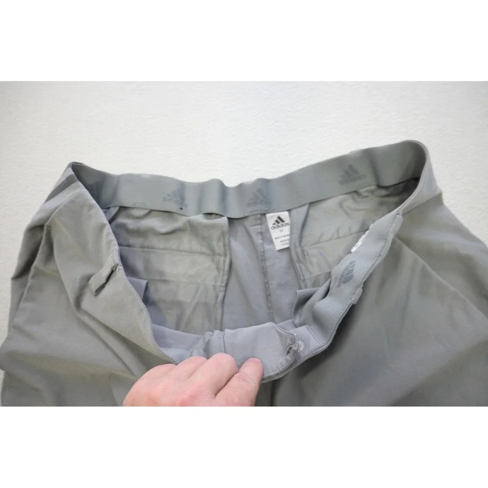 Adidas Golf Shorts Mens 38 Gray 3-Stripe Performance Activewear Excellent‎